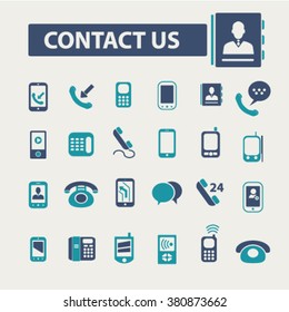 contact us, phone, cell, telephone icons