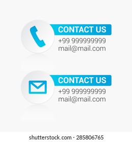 Contact Us Phone & Mail Labels 