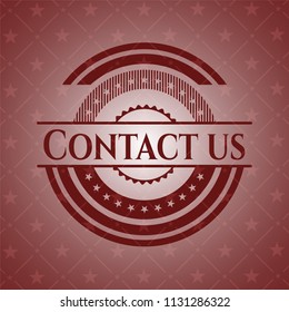 Contact us realistic red emblem