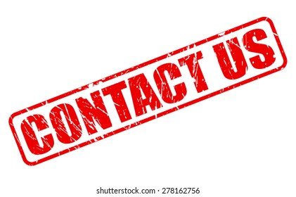 Contact us red stamp text on white