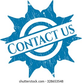 Contact us rubber stamp