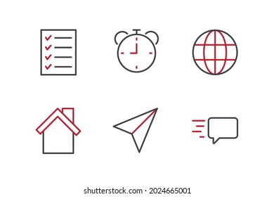 icono de conjunto de contactos, contacto aislado con nosotros icono de signo de conjunto, ilustración vectorial