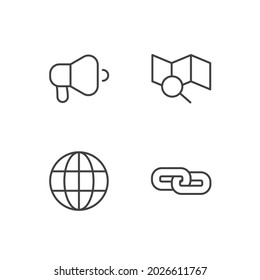 icono de conjunto de contactos, contacto aislado con nosotros icono de signo de conjunto, ilustración vectorial