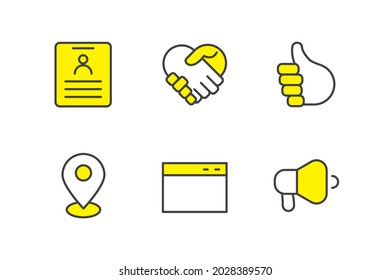 contact us set icon, isolated contact us set sign icon, vector illustration