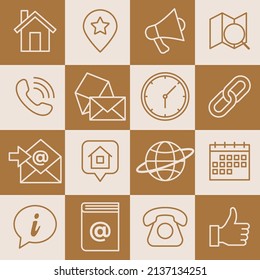 Contact us set icon symbol template for graphic and web design collection logo vector illustration