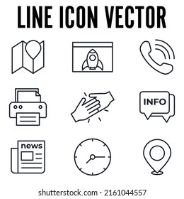 Contact us set icon symbol template for graphic and web design collection logo vector illustration