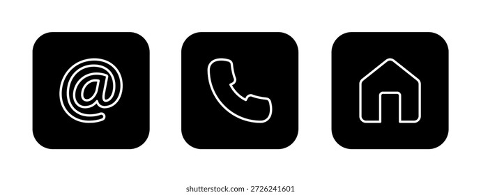 Contacte-Nos Defina O Vetor No Fundo Branco