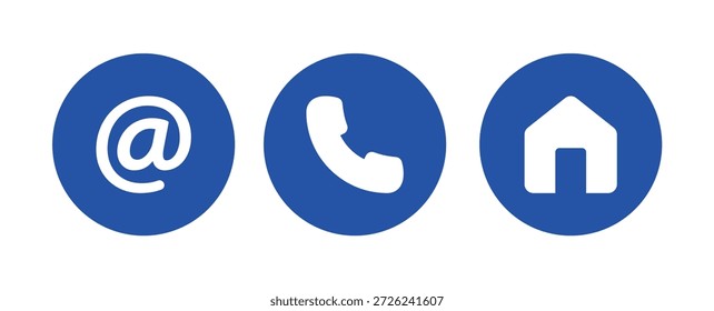 Contact Us Set Vector On White Background