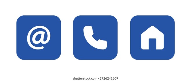 Contact Us Set Vector On White Background
