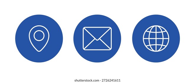 Contacte-Nos Defina O Vetor No Fundo Branco