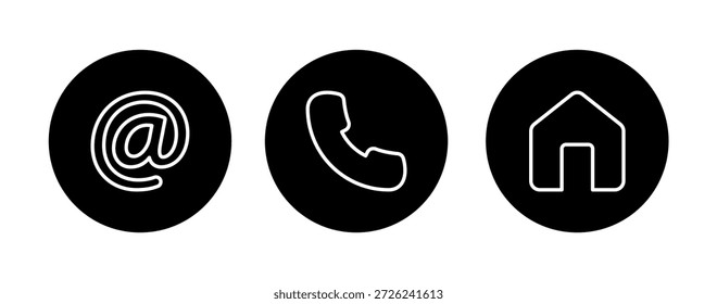 Contacte-Nos Defina O Vetor No Fundo Branco