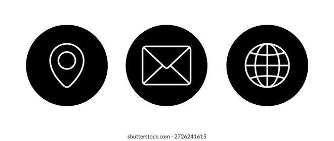 Contacte-Nos Defina O Vetor No Fundo Branco
