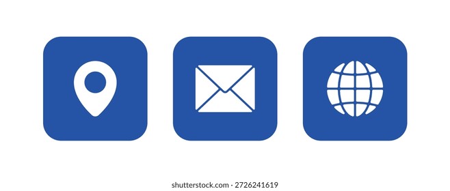 Contact Us Set Vector On White Background