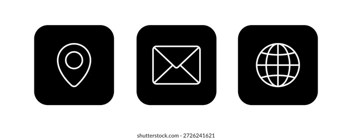 Contáctenos Establecer Vector Sobre Fondo Blanco