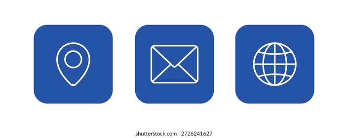 Contact Us Set Vector On White Background