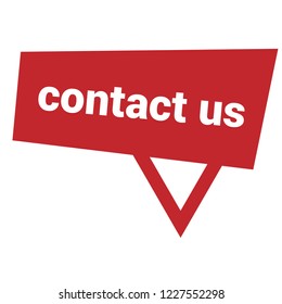 contact us sign,label. contact us  speech bubble. contact us tag sign,banner