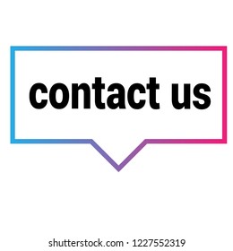 contact us sign,label. contact us  speech bubble. contact us tag sign,banner