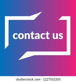 contact us sign,label. contact us  speech bubble. contact us tag sign,banner