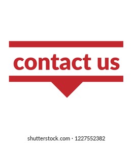 contact us sign,label. contact us  speech bubble. contact us tag sign,banner