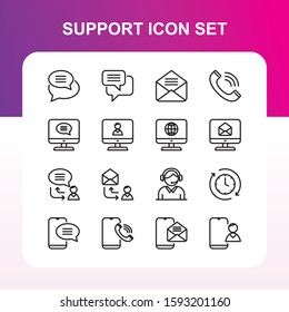 Contact Us or Support personal Business information vector icon, suitable for business card, flyer, brochure and other
