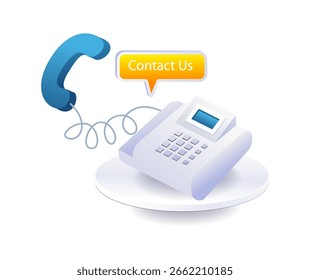 Contate-nos processo de símbolo por telefone