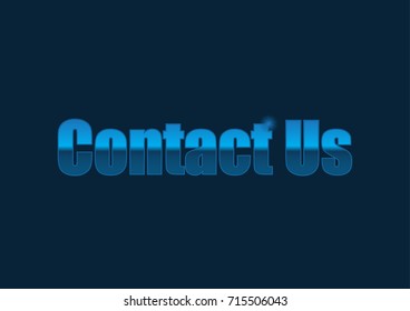contact us text with Metallic effect for talent acquisition or recruitment used by HR