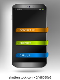 Contact us through modern touch phone