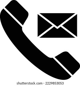 Contáctanos como icono vector. Se puede usar para imprimir, móviles y aplicaciones web.
