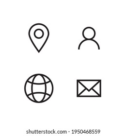Contact us vector icon. Icons for apps and websites