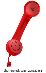 contact us vector icon - Illustration of a retro styled phone
