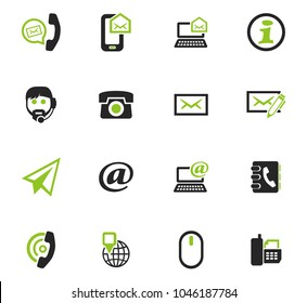 Contact us vector icons for user interface design