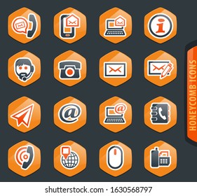 Contact us vector icons for user interface design