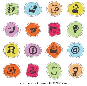 contact us vector icons for web and user interface design
