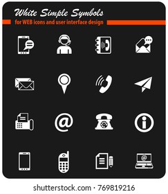 contact us vector icons for web and user interface design