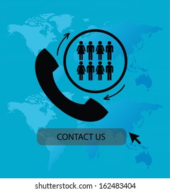 contact us. vector Illustration.