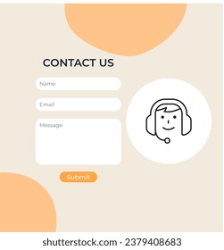 Contact us. Vector illustration. We aim to effectively communicate with our customers through various channels. Contact us form. Send us message with your contact information, and we will get back