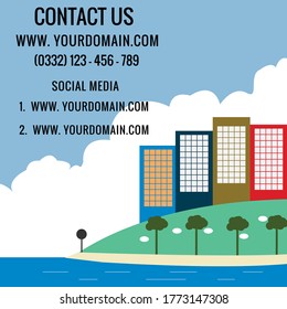 contactarnos ilustración vectorial para medios sociales web, etc