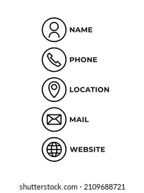 Contact Us Vector Line Icons Set. Call, Contact, Email, Message and more.