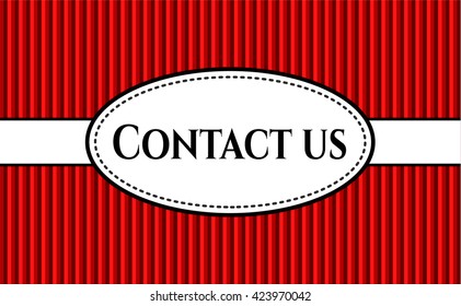 Contact us vintage style card or poster