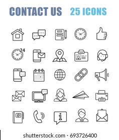 Contact us web icons