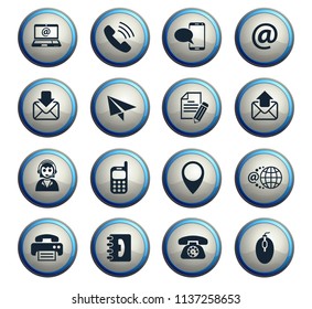 contact us web icons for user interface design