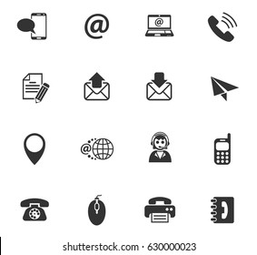 contact us web icons for user interface design