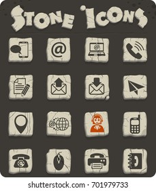 contact us web icons for user interface design