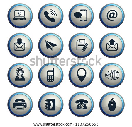 contact us web icons for user interface design