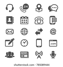 Contact us and Web Icons Vector.