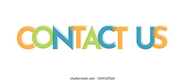 contact us word concept. "contact us" . Use for cover, banner, blog. 