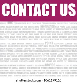 contact us word, vector background