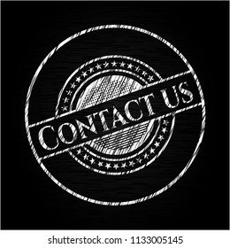 Contact us written with chalkboard texture