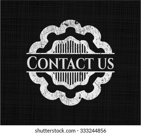 Contact us written with chalkboard texture