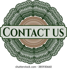 Contact us written inside abstract linear rosette